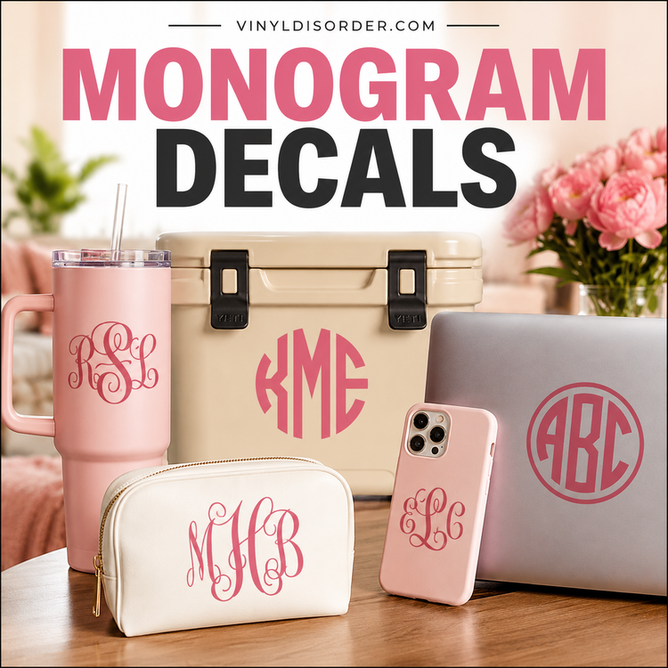 Custom Monogram Vinyl Decals