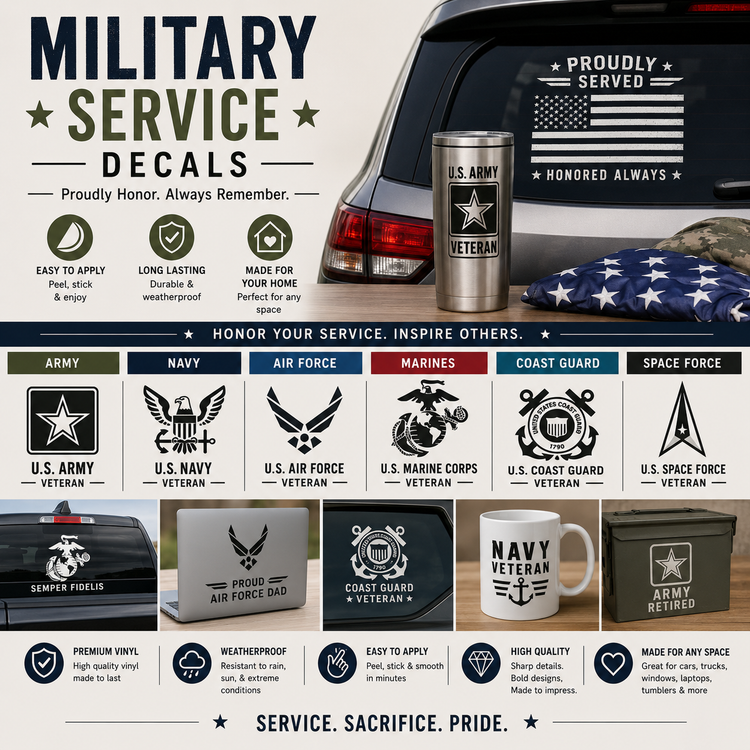 Military Service Decals