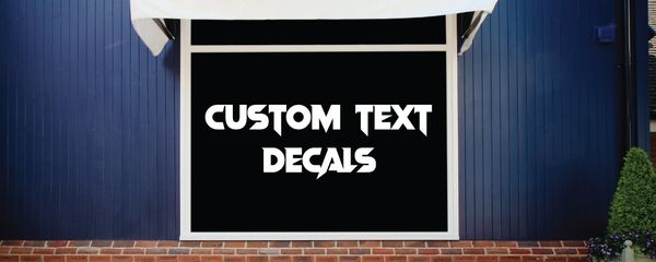 Custom Lettering Decals