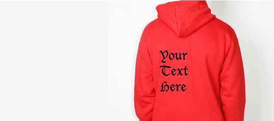 Custom Text on Apparel