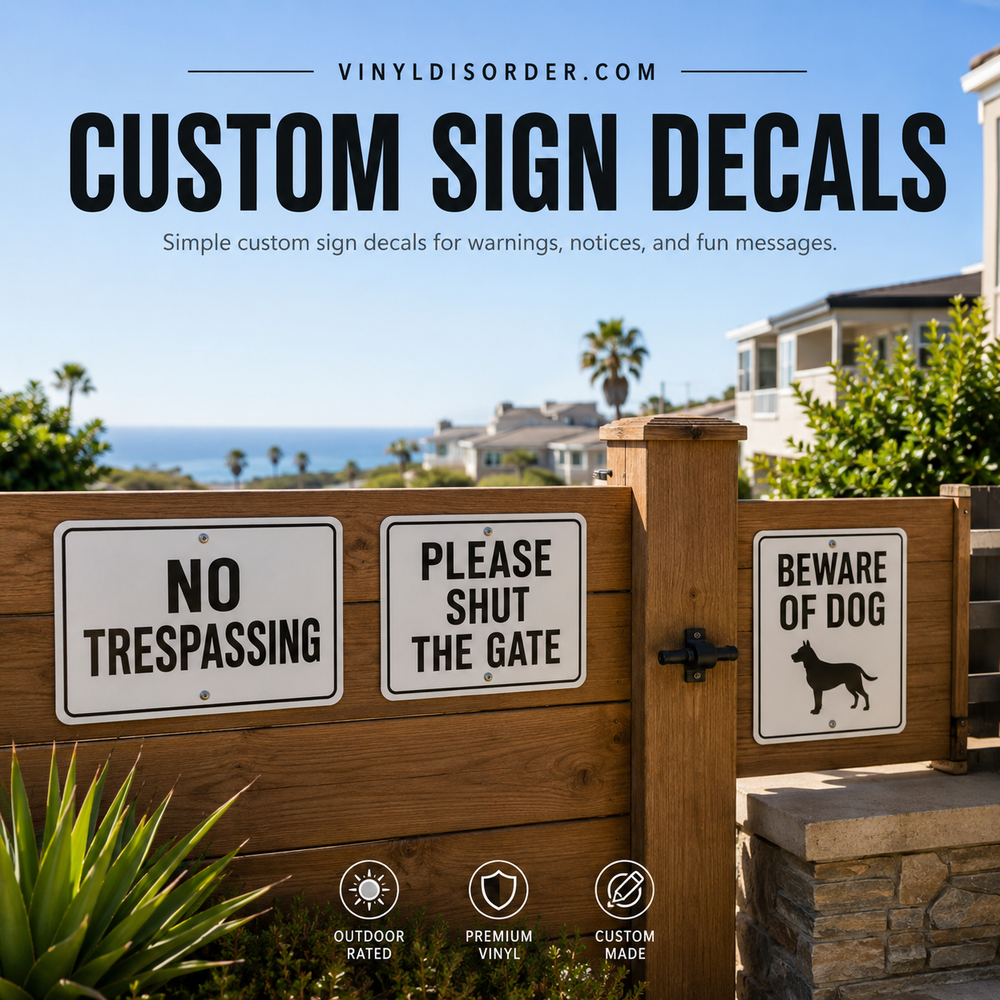Custom Sign Decals