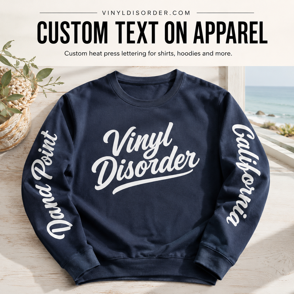 Custom Text on Apparel