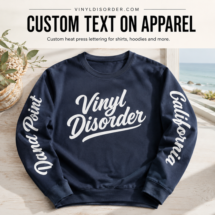 Custom Text on Apparel
