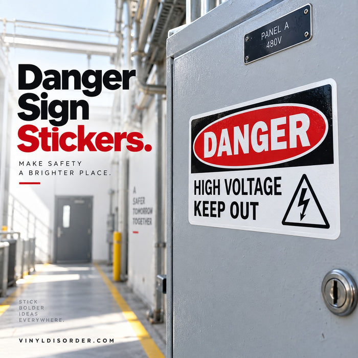 Danger Sign Stickers