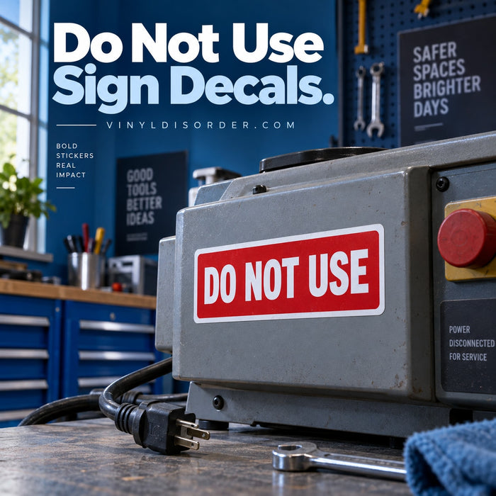 Do Not Use Sign Decals