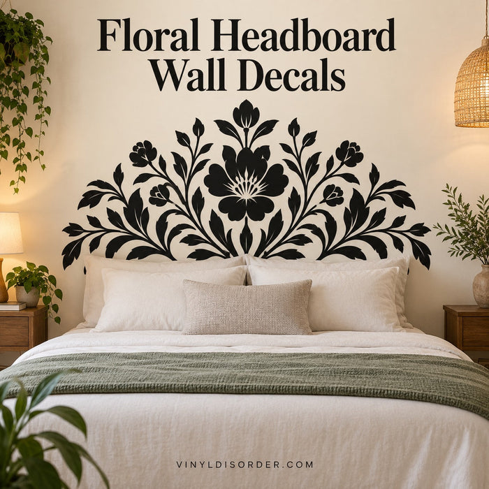 Floral Headboard Wall Decals