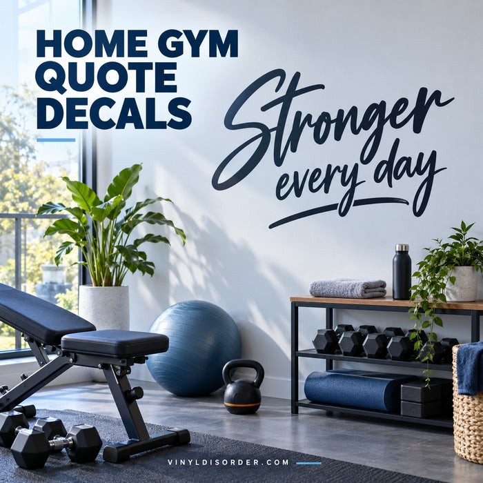 Home Gym Quote Decals