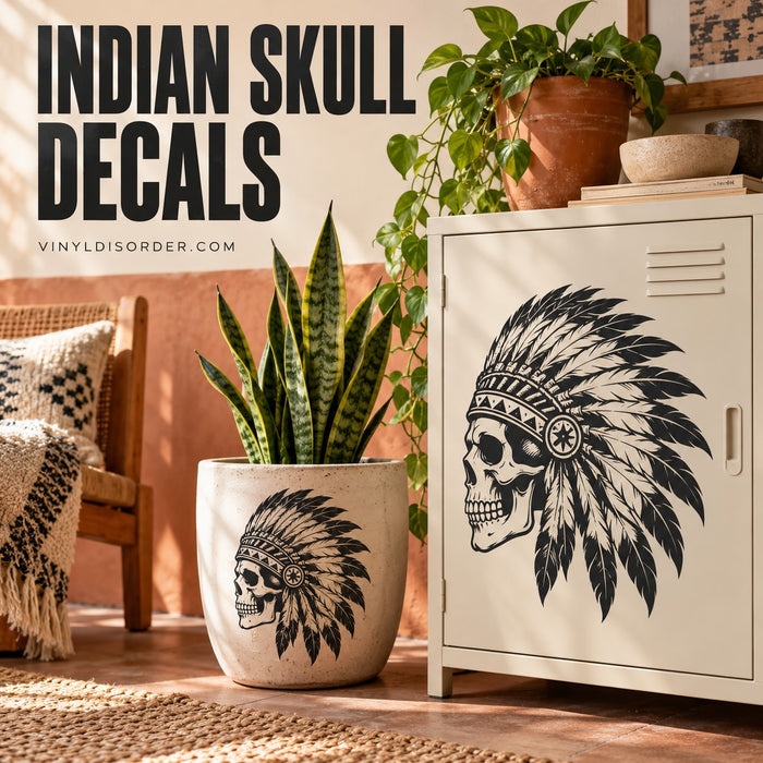 Indian Skull Decals