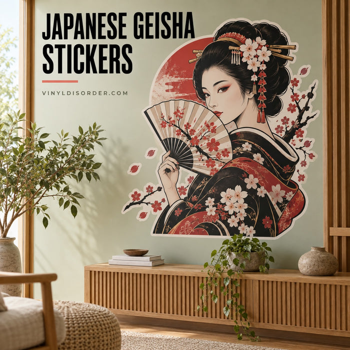 Japanese Geisha Stickers