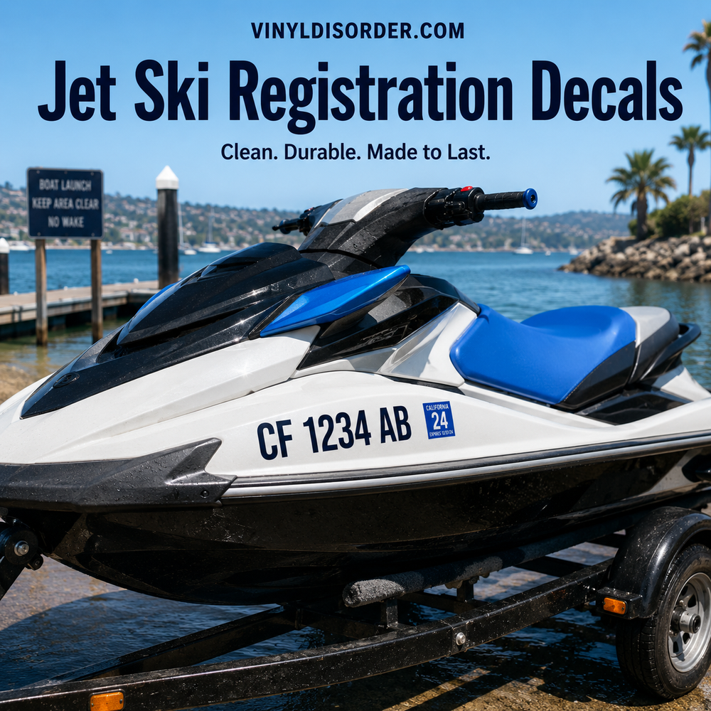 Jet Ski Registration Decals
