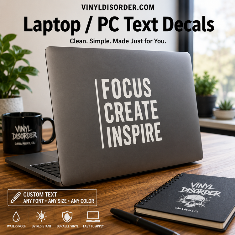 Laptop/PC Text Decals