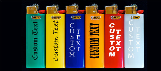 Lighters Custom Text Decals