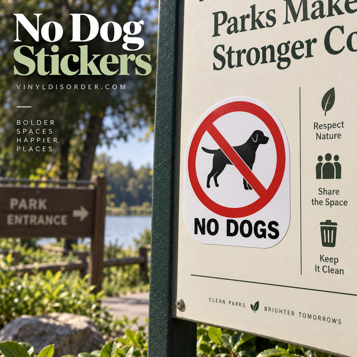 No Dog Stickers