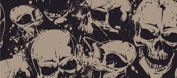 Skull Banner Decals