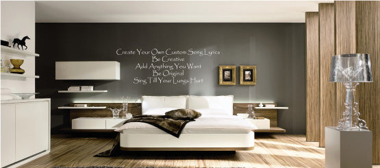 Song Lyrics Text Decals