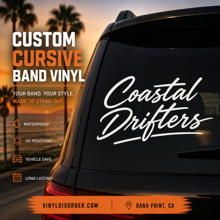 Band Custom Text Decals