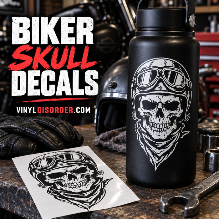 Biker Skull Decals