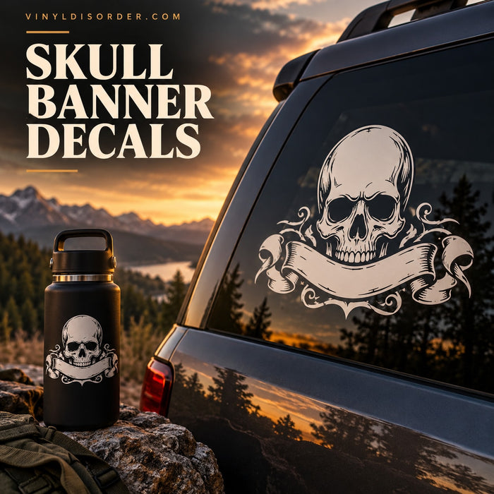 Skull Banner Decals