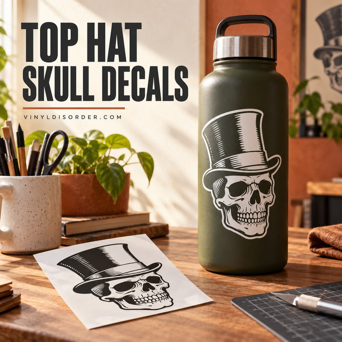 Top Hat Skull Decals
