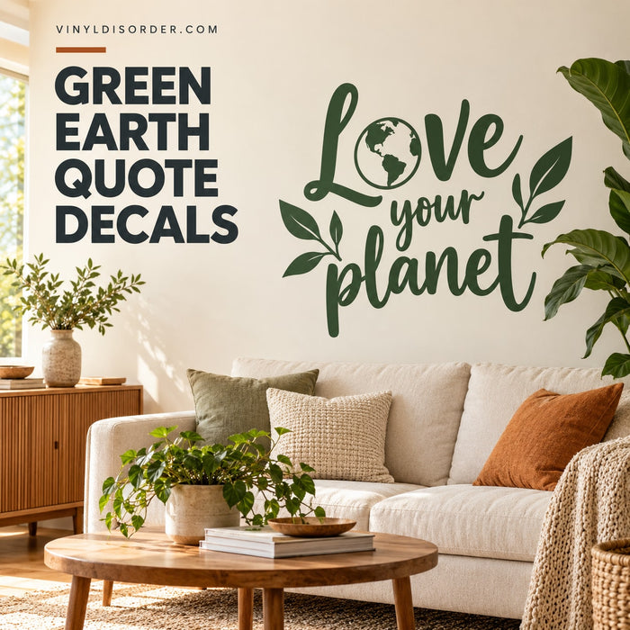 Green Earth Quote Decals