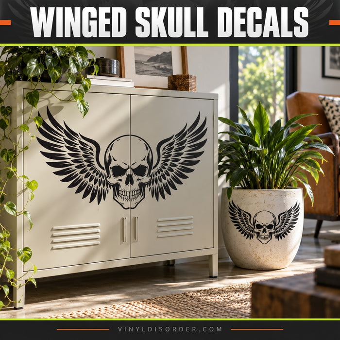 Winged Skull Decals