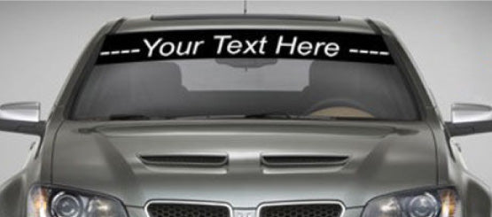 Windshield Lettering Decals
