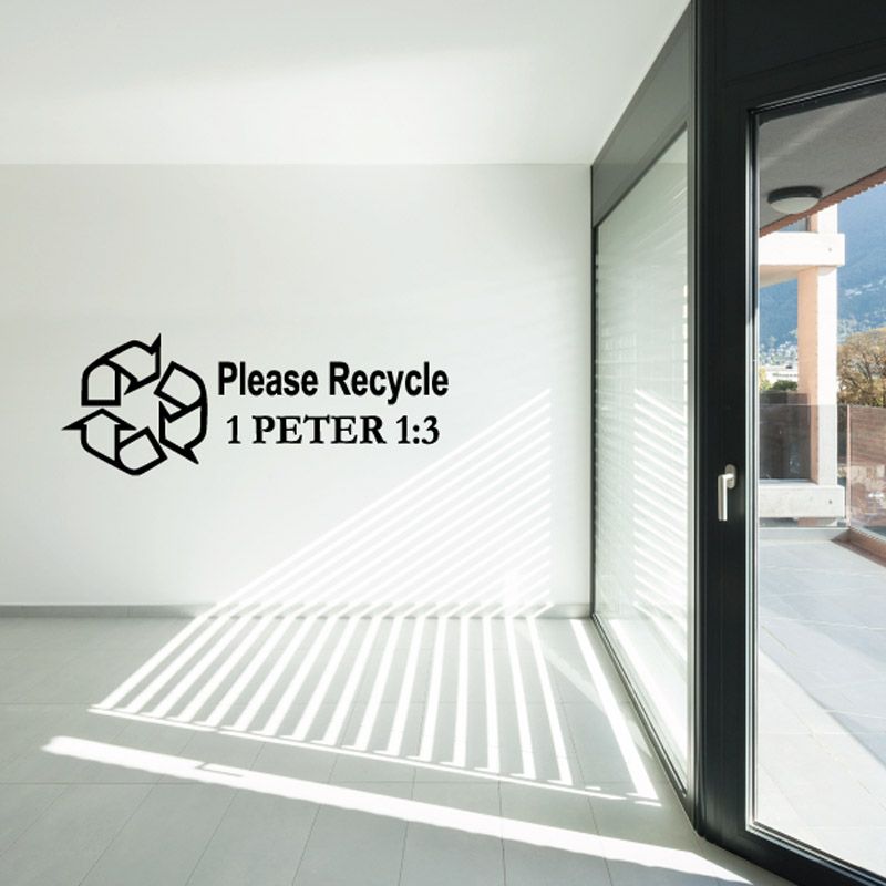 Image of 1 Peter 1:3 Please Recycle Decal