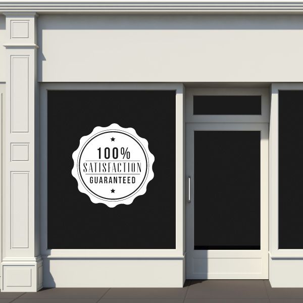 Image of 100% Satisfaction Guaranteed Wall Decal - Vinyl Decal - Car Decal - Id016