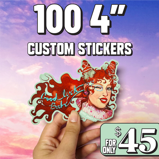 100 - 4" Custom Vinyl Stickers