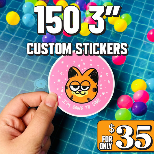 150 - 3" Custom Vinyl Stickers