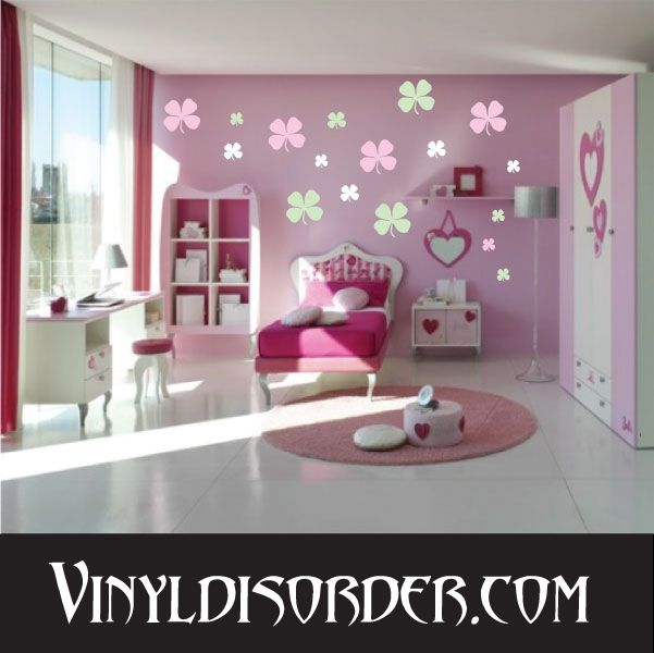 216 Four Leaf Clover Clovers Wall Decal Kit - Vinyl Decal - Car Decal - Many Sizes Available.