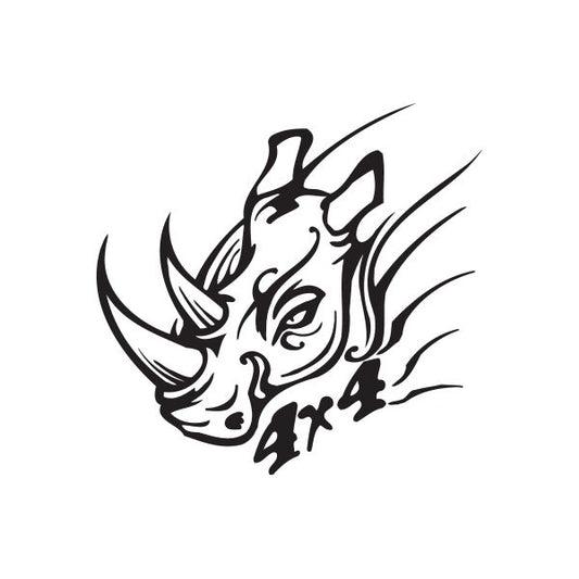 Image of 4 x 4 Rhino Head Decal