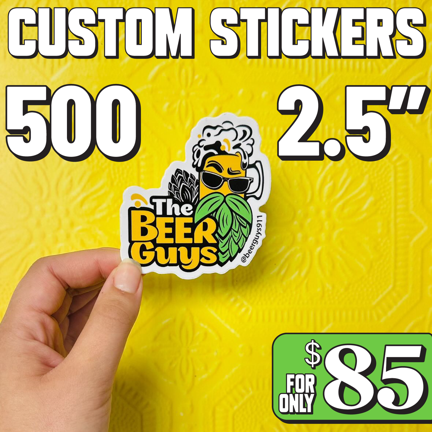 500 - 2.5" Custom Vinyl Stickers