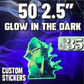 50 - 2.5" Glow in the Dark Stickers