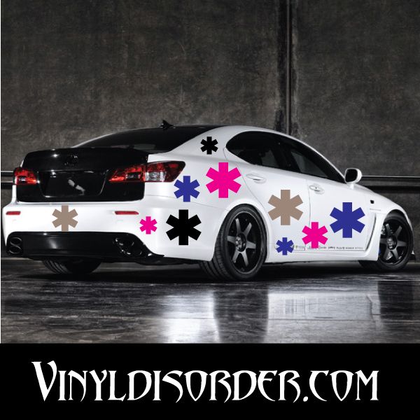 72 Medi Star Wall Decal Kit - Vinyl Decal - Car Decal - Many Sizes Available.