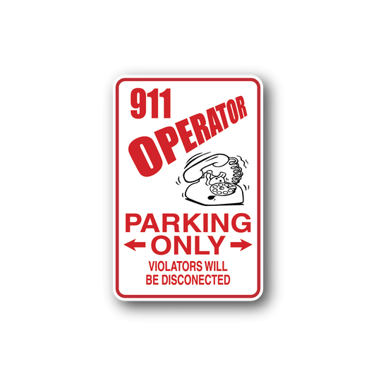 Image of 911 Operator Parking Only Sticker