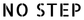 Stencil text graphic "NO STEP" in bold black lettering