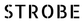 STROBE stencil aircraft label wordmark in white letters