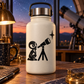 Alien and telescope vinyl decal for bottles, with star and tripod design