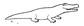 Mirrored open-jaw alligator decal line art with ridged back and spark accents