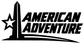 American Adventure vinyl decal close-up with star, bold lettering, and swoosh