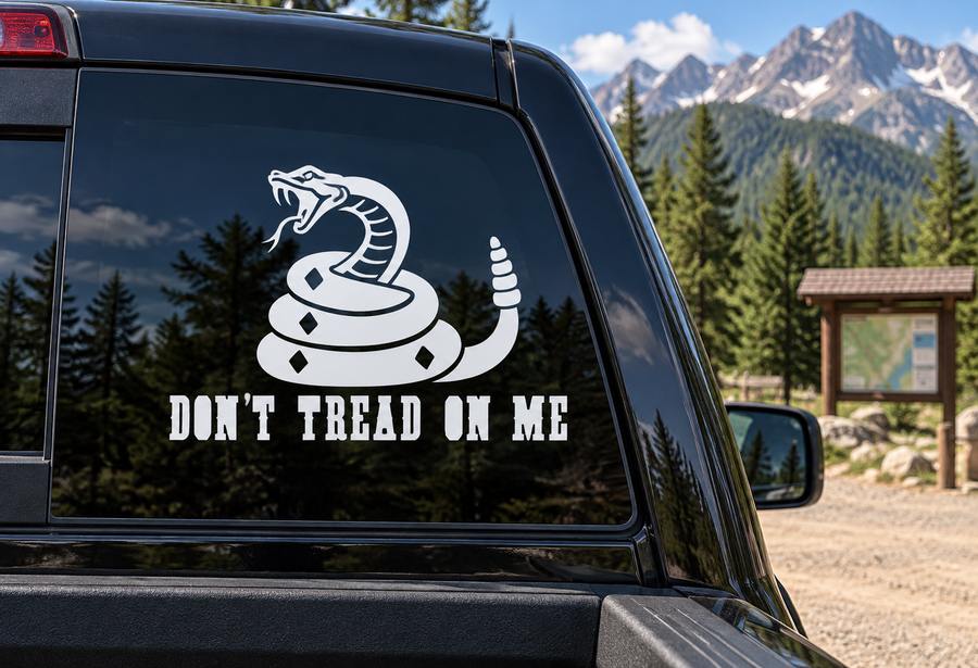 AmericanPrideCX002 — Dont Tread on Me Rattlesnake; illustrative application of the exact PDF artwork