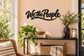 We the People vinyl decal in black script with a star accent