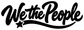 We the People vinyl decal close-up in black script with star