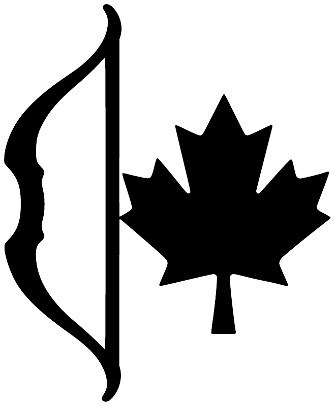 Black bow and maple leaf vinyl emblem decal, close-up
