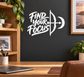Black vinyl decal: 'Find Your Focus' script with bow target and arrow