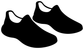 Pair of black athletics track shoe vinyl decals, two shoe silhouettes