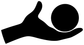 Black shot put thrower vinyl decal emblem with large circular ball