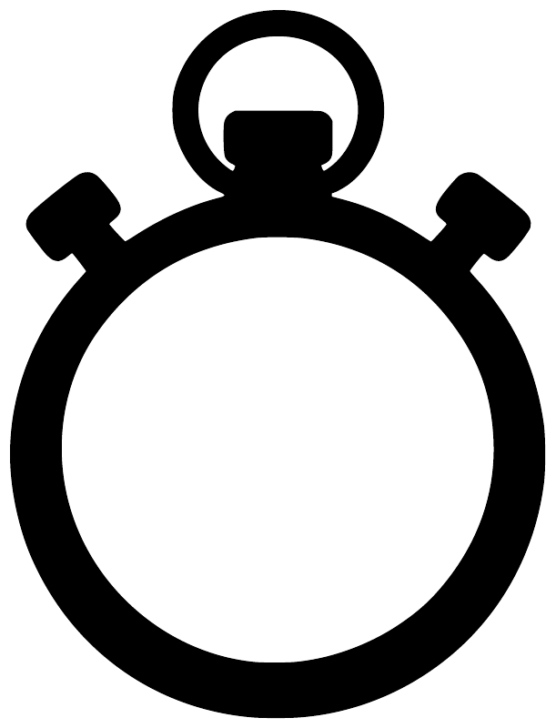 Black stopwatch icon vinyl decal