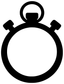 Black stopwatch icon vinyl decal